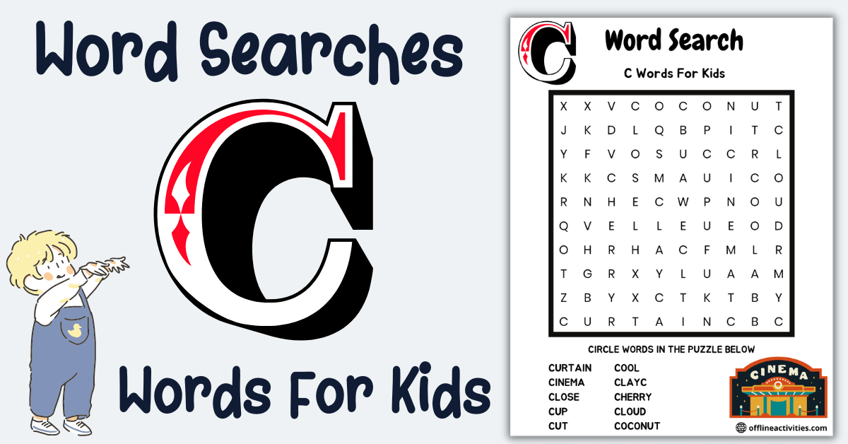 Search the word puzzle – Letter C