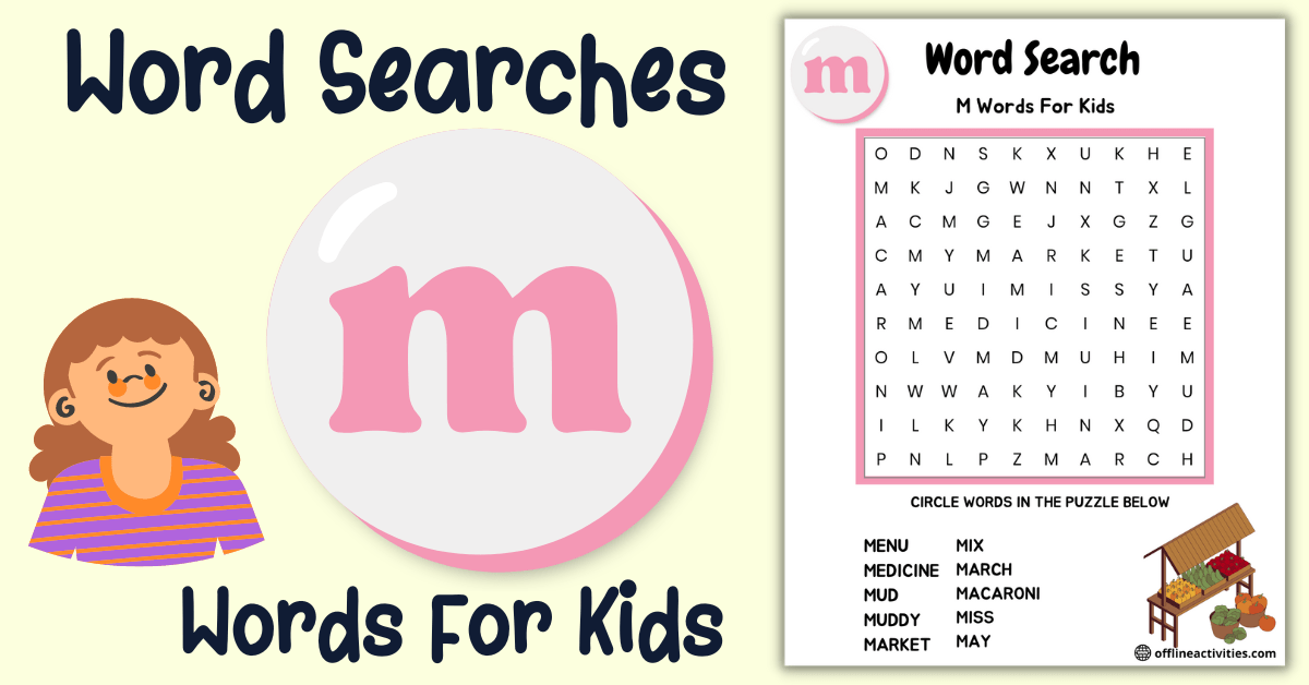 Word Search Puzzles For Kids