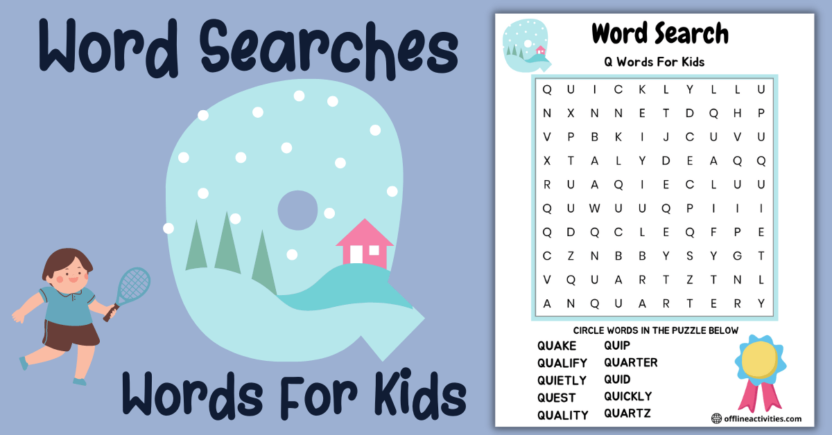 Word Search Puzzles For Kids