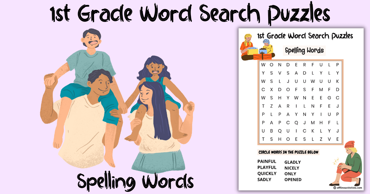 Words Search Puzzles Printable- Spelling Words