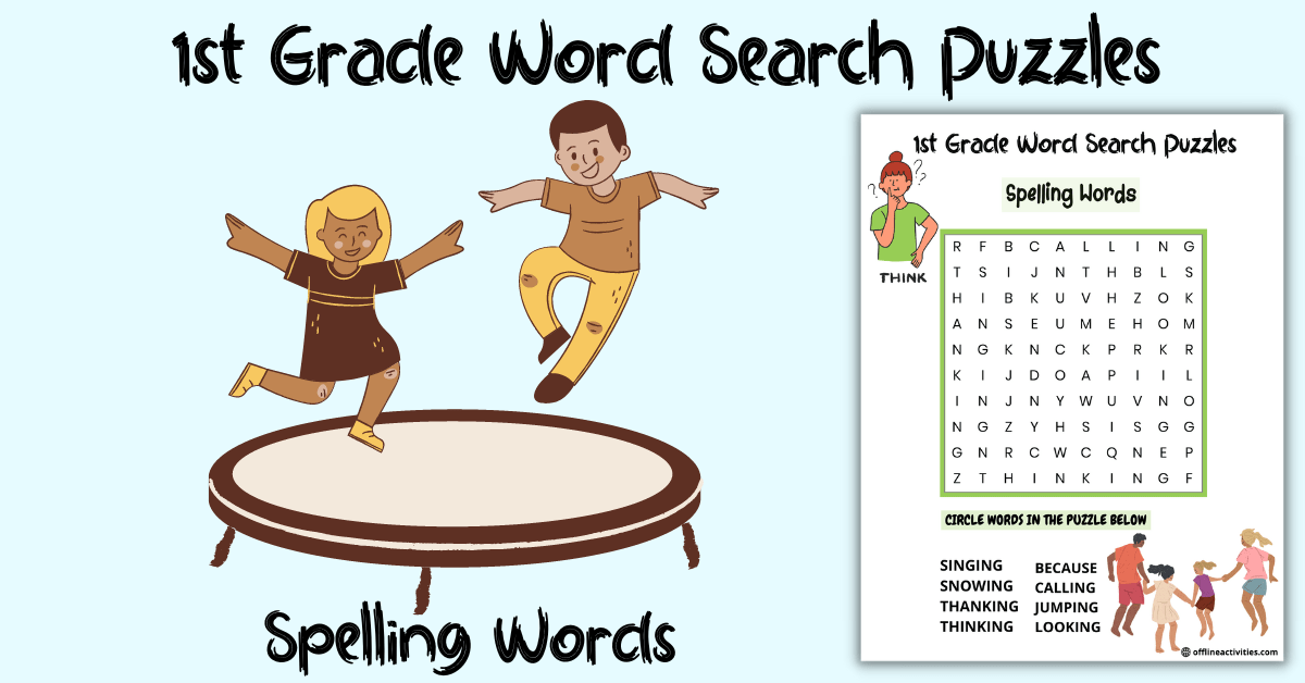 Search a Word Puzzle Printable- Spelling Words