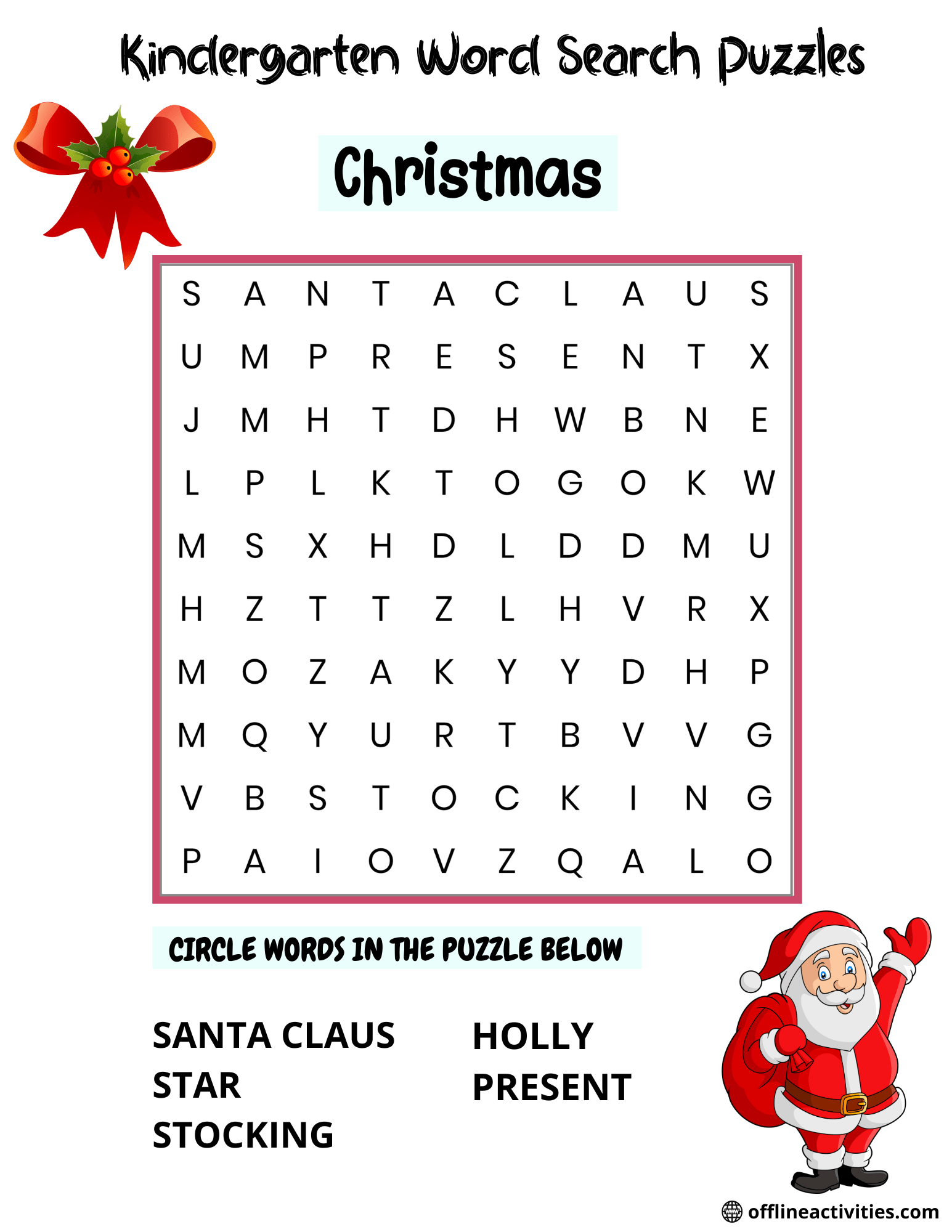 Christmas Word Search Free Printables Offline Activities Christmas Word Search Free Printables Offline Activities
