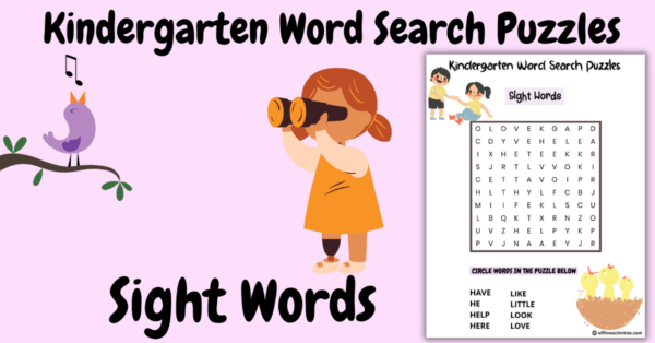 Word Search Download – Sight Words - Offline Activities