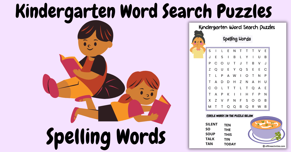 Printable Word Search Puzzles Spelling Words Offline Activities