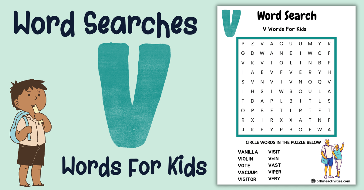 Puzzle Word Search – Letter V