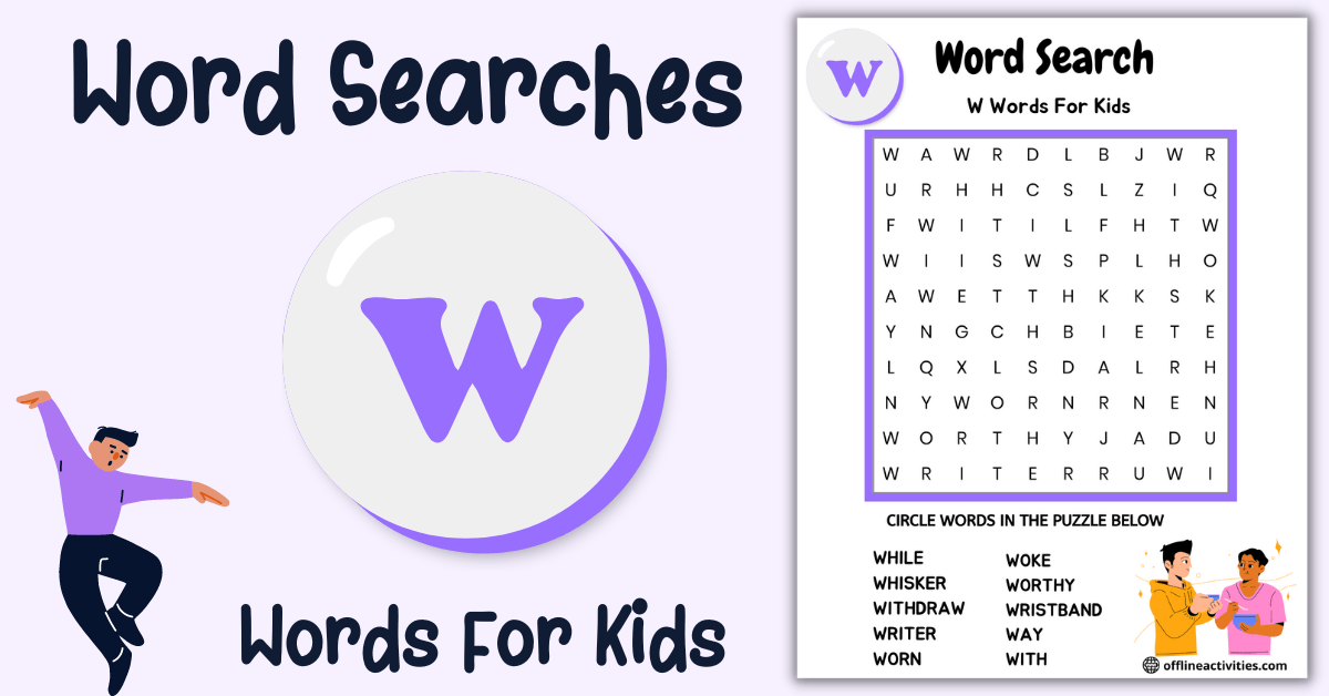 Word Search Puzzles For Kids