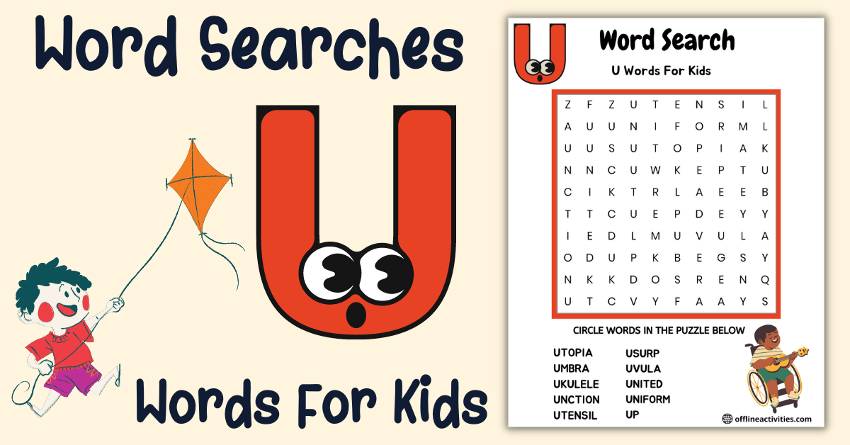 Word Search Puzzles For Kids