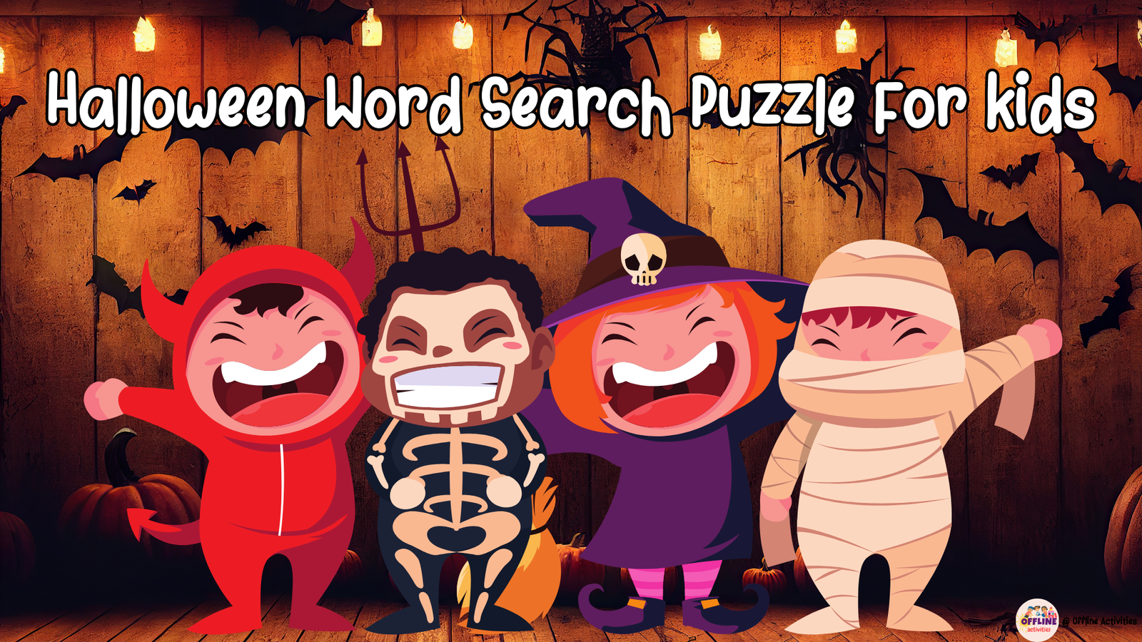 Free Halloween Word Search Puzzle Video For kids